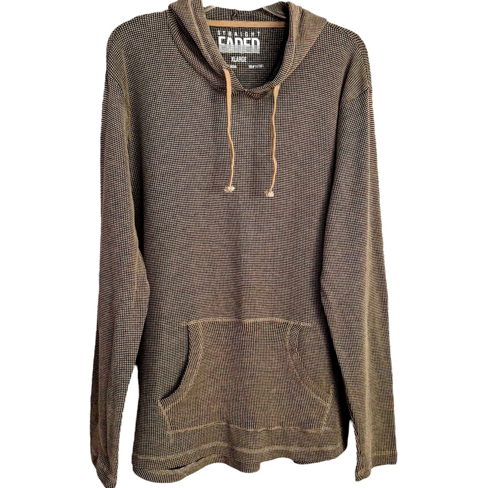 Straight Faded Size XL Lightweight Waffle Knit Cotton-Polyester Hoodie